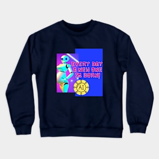 Every day a new one is born - AI robots Crewneck Sweatshirt